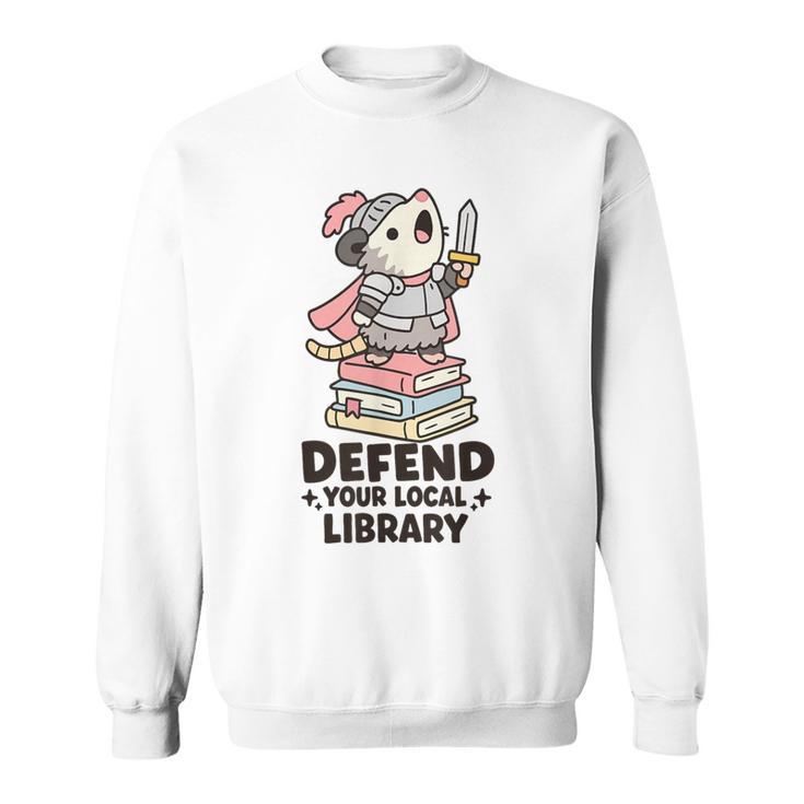 Opossum Book Lover Meme Kawaii Sarcastic Humor Women Sweatshirt