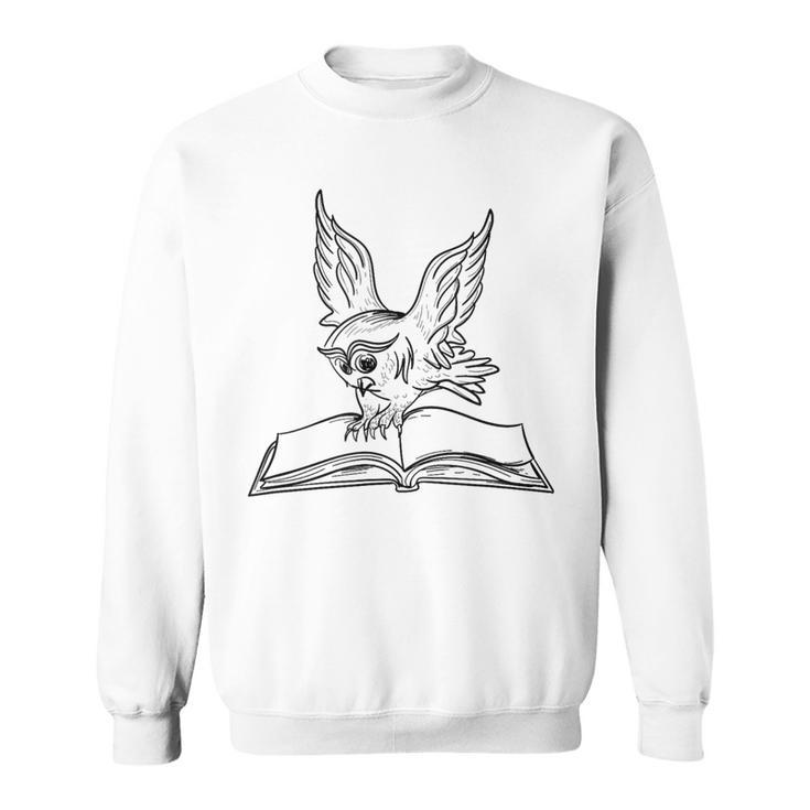 Owls And Books Reading Forest Animal Sweatshirt