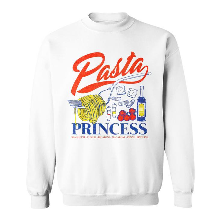Pasta Princess Retro Italian Noodle Foodie Lover Sweatshirt