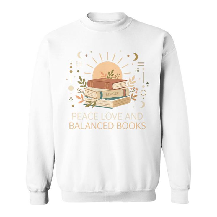 Peace Love And Balanced Books Tax Auditor Accountant Premium Tri-Blend Sweatshirt