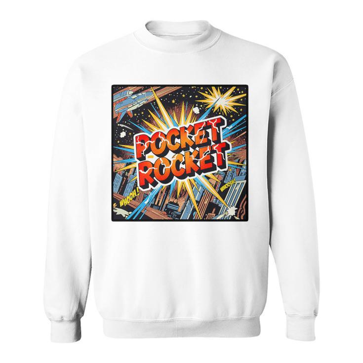 Pocket Rocket Comic Book Style Premium Tri-Blend Sweatshirt