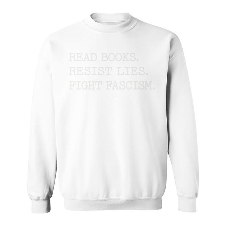Read Books Resist Lies Fight Fascism Comfort Colors Crop Top Sweatshirt