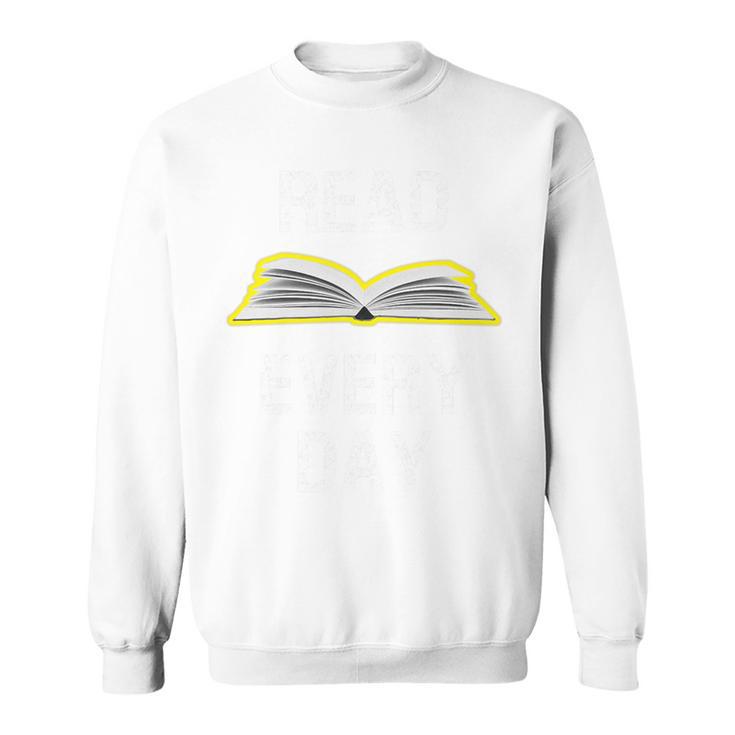 Read Every Day Teacher Reading School Book Club Literacy Premium Tri-Blend Sweatshirt