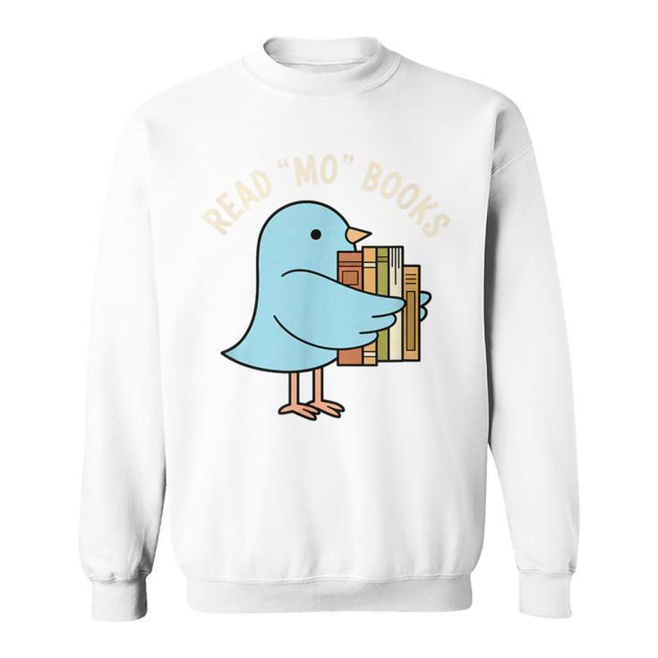 Read Mo Books Cute Bird Reading Kids Book Lover Sweatshirt