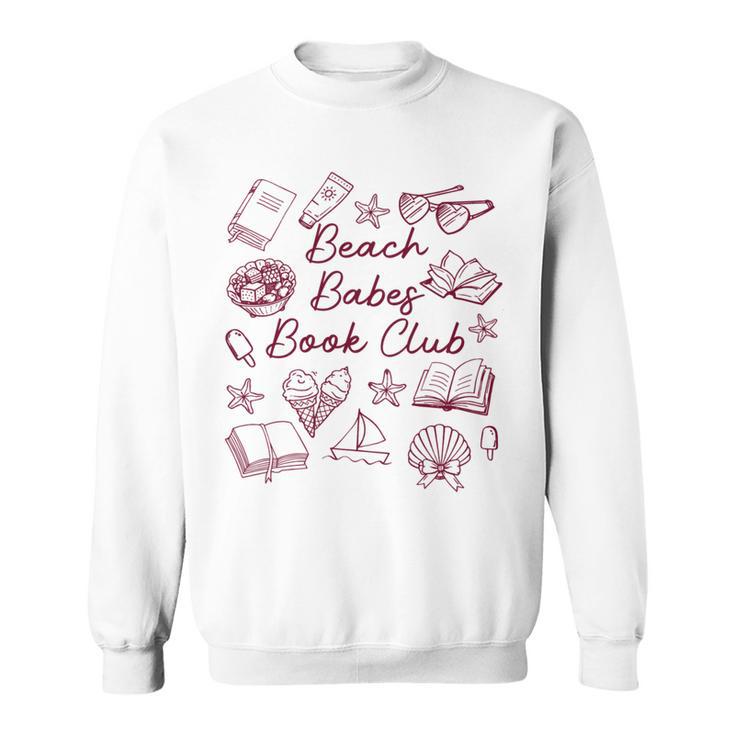 Reading Book Lover Bookish Summer Beach Babes Book Club Sweatshirt