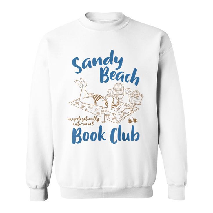 Reading Book Lover Bookish Summer Sandy A Beach Book Club Sweatshirt