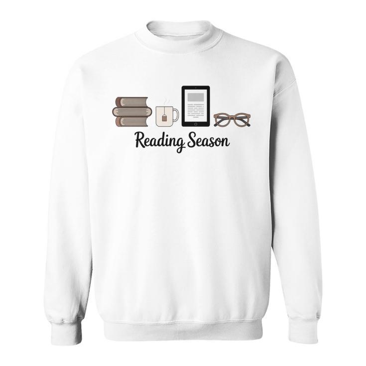 Reading Season Book Lover Librarian Cozy Bookworm Sweatshirt