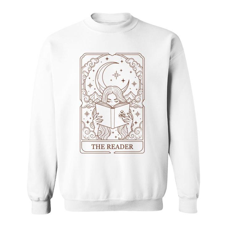 Reading Squad Book Lover Bookish The Reader Tarot Card Sweatshirt