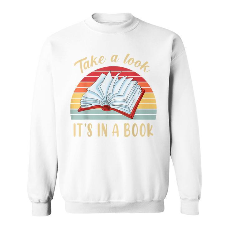 Retro Rainbow Smart Book Lover Reader Vintage Bookworm Women Sweatshirt