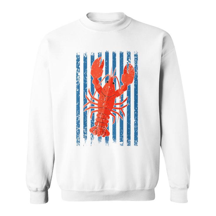 Retro Red Lobster Crawfish Vibes Seafood Lovers Summer Vibes Sweatshirt