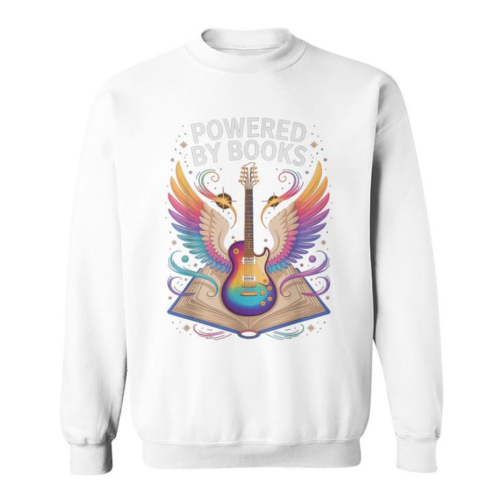 Rockstar Powered BY Books Reading Rocks Preschool Teacher Sweatshirt