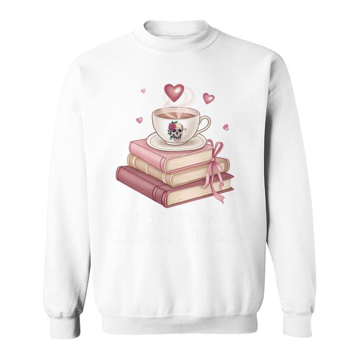 Smells Like She's Reading Smut Again Smutty Books And Coffee Premium Tri-Blend Sweatshirt