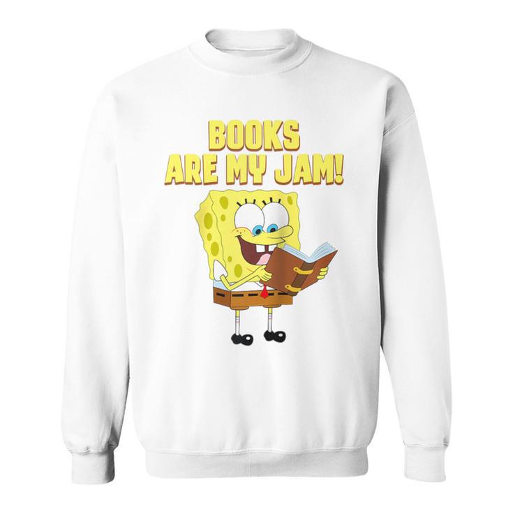 SpongeBob Loves Reading Books Are My Jam Raglan Baseball Tee Sweatshirt