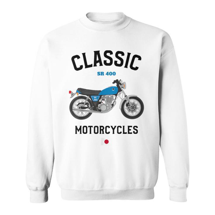 Sr 400 ブルー クラシックバイク モーターサイクリスト オートバイ スウェットシャツ