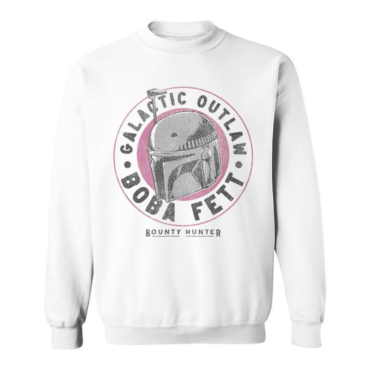 Star Wars The Book Of Boba Fett Helmet Galactic Outlaw Logo Sweatshirt