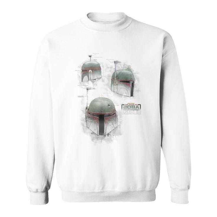Star Wars The Book Of Boba Fett Helmet Schematic V-3 Sweatshirt
