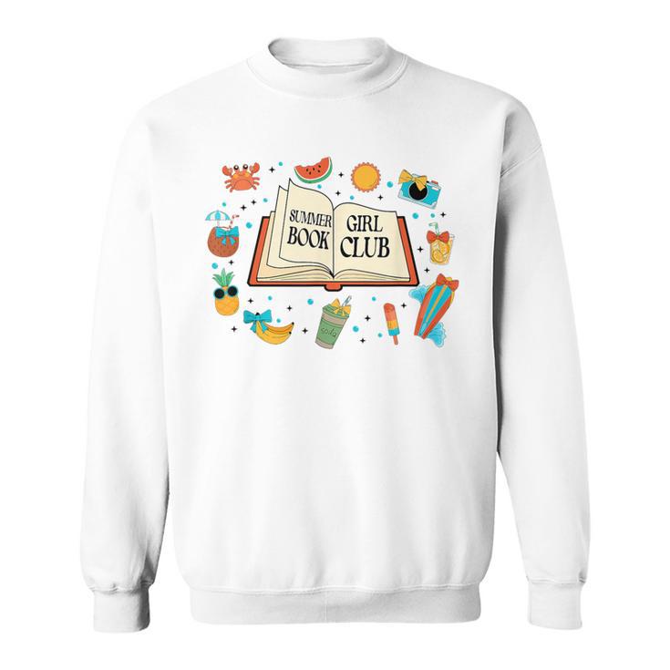 Summer Girl Book Club Beach Vacation For Book Lovers Sweatshirt