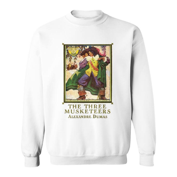 The Three Musketeers Alexandre Dumas Vintage Book Cover Sweatshirt