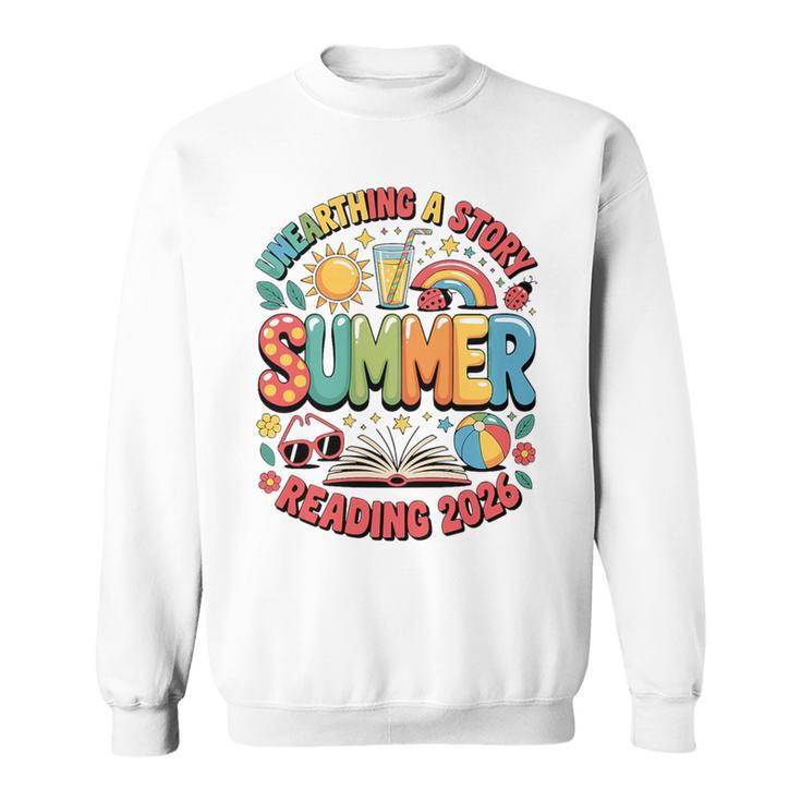 Unearth a Story Summer 2026 Summer Reading Program Book Premium Tri-Blend Sweatshirt