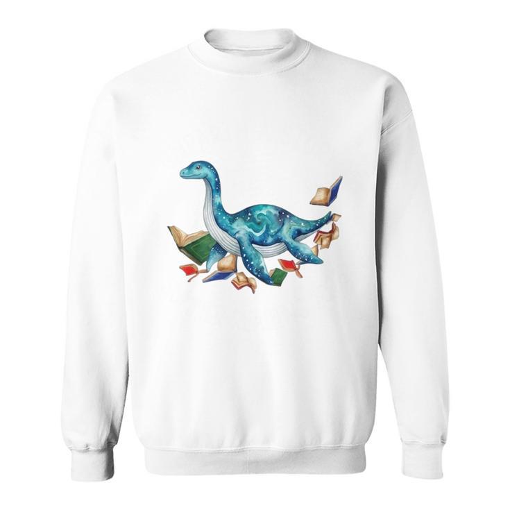 Unearth A Story Summer Reading 2026 Cute Plesiosaurus Book Sweatshirt