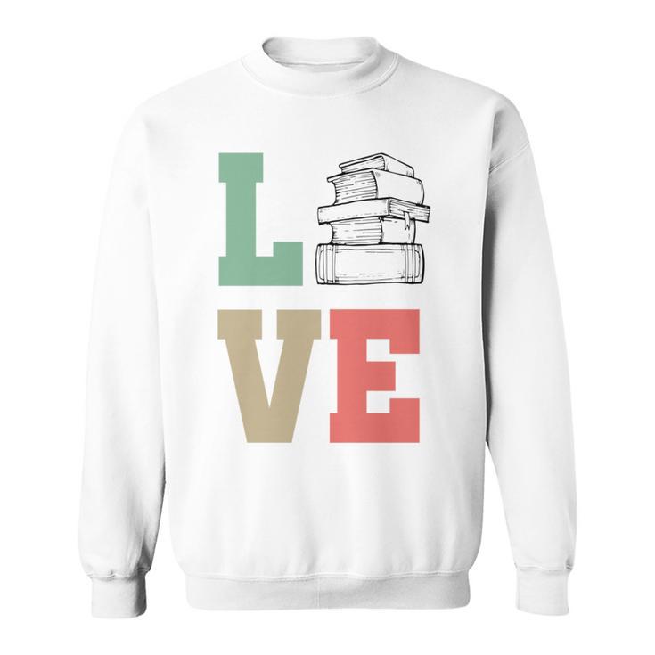 Valentines Day Book Lover Reading Sweatshirt