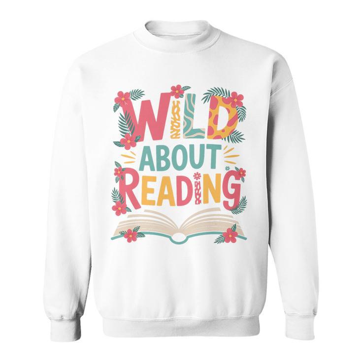 Wild About Reading Book Reading Library Writer Premium Tri-Blend Sweatshirt