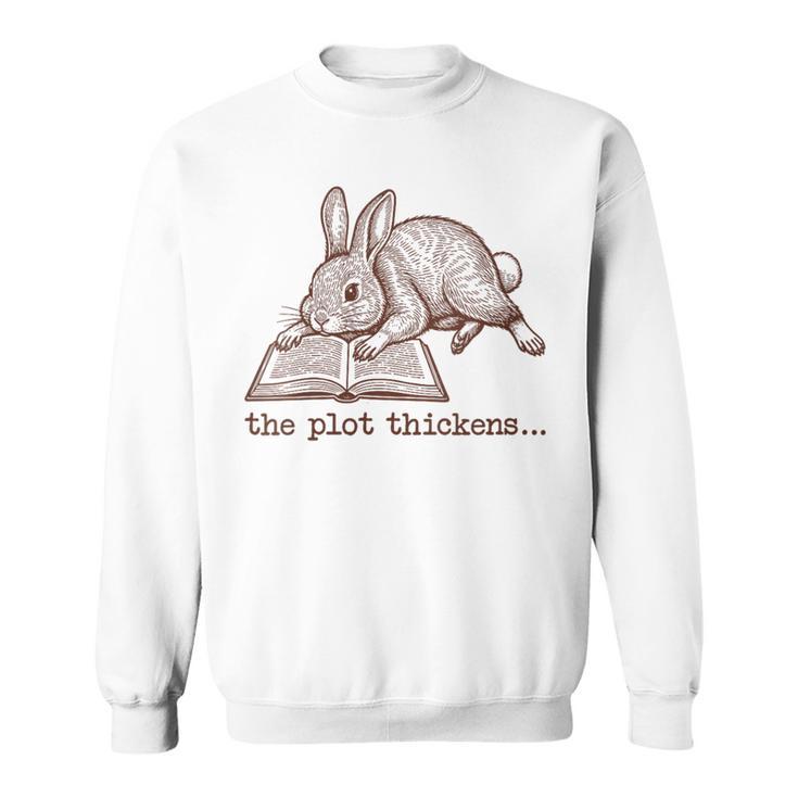 Women's Bookish Rabbit Reading Fiction Novel Book Vintage Bookworms Sweatshirt