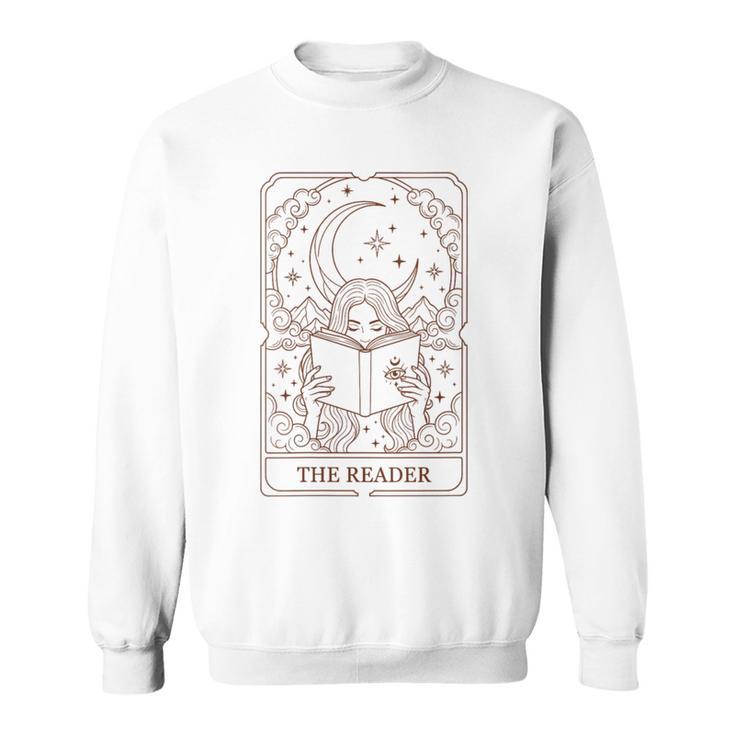 Women's Reading Squad Book Lover Bookish The Reader Tarot Card Sweatshirt