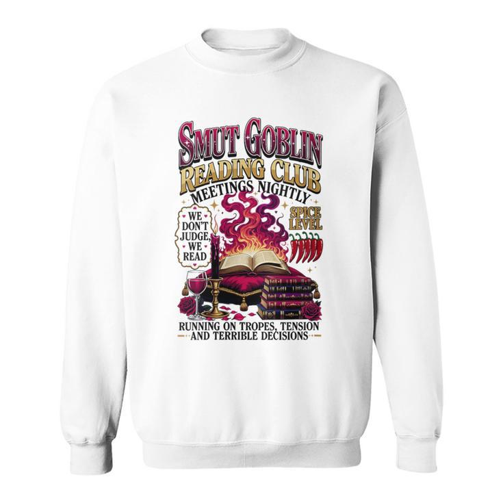 Women's Smut Goblin Reading Club Vintage Bookish Book Lover Sweatshirt