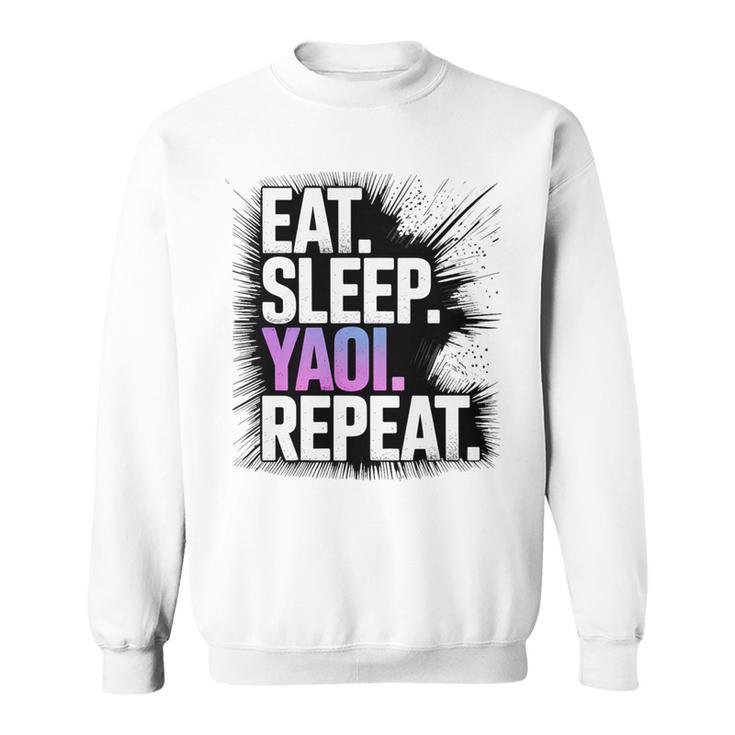Yaoi Eat Sleep Repeat Manga Anime Book Premium Tri-Blend Sweatshirt