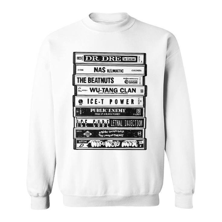 ヒップホップアーティストカセットtシャツ オールドスクールラップtシャツ スウェットシャツ