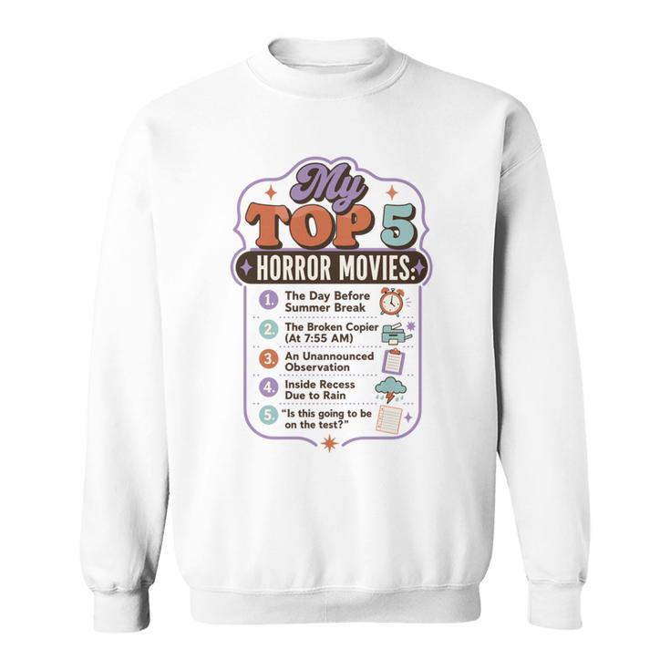 ホラー映画 教師 ユーモア 学校 映画 パロディ トップ5 長袖tシャツ スウェットシャツ