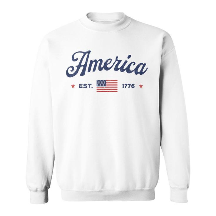ヴィンテージ アメリカ国旗 Usa 4Th Of July American Flag Patriotic スウェットシャツ
