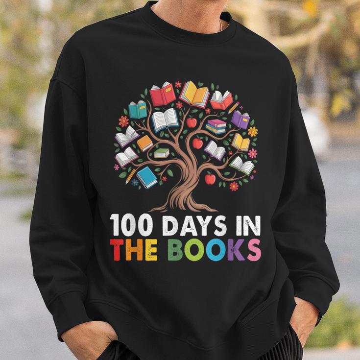 100 Days In The Books Reading Teachers Librarians School Sweatshirt Gifts for Him