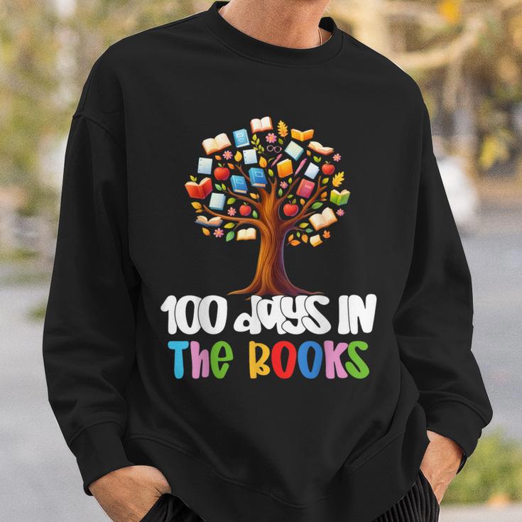 100 Days In The Books Tree Of Knowledge 100th Day Of School Sweatshirt Gifts for Him