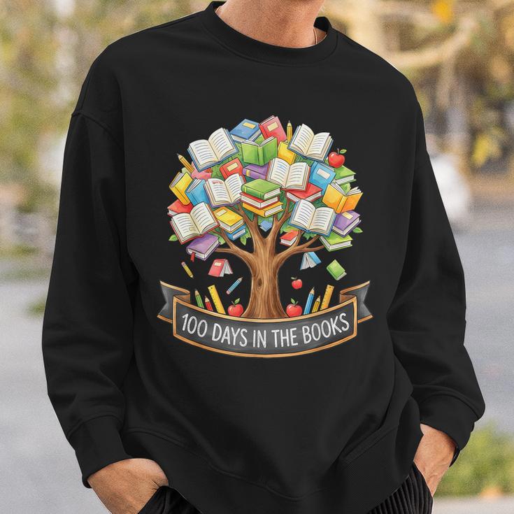 100 Days Of School In The Books Librarian Reading Teacher Sweatshirt Gifts for Him
