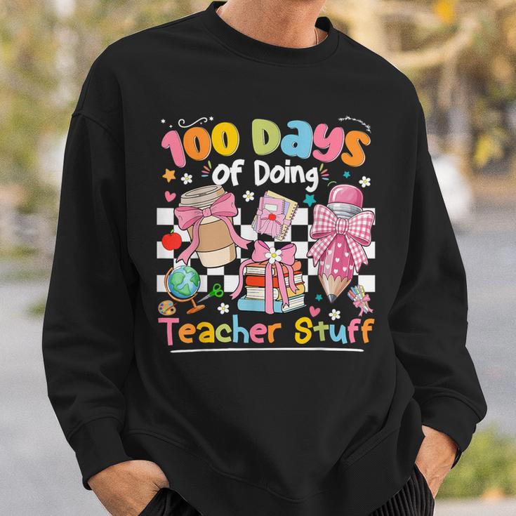 100th Day Of School Teacher 100 Days Coffee Books Sweatshirt Gifts for Him