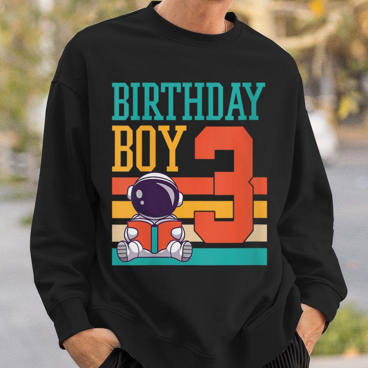 3 Year Old Birthday Boy Book Worm Reading Birthday Party Sweatshirt Gifts for Him