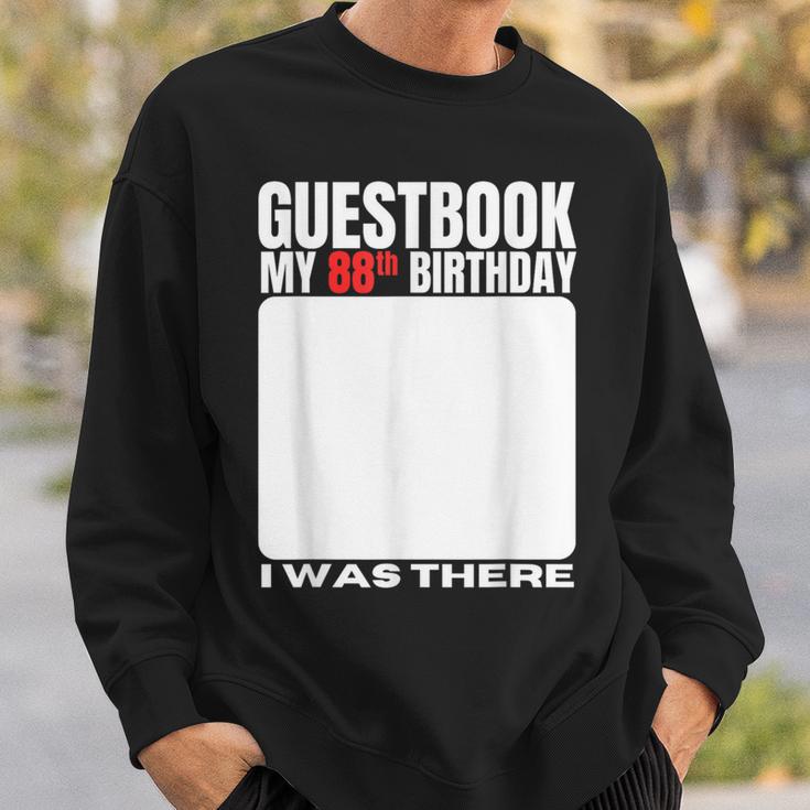 My 88th Birthday Guestbook 88 Years Birthday Party Sign My Sweatshirt Gifts for Him