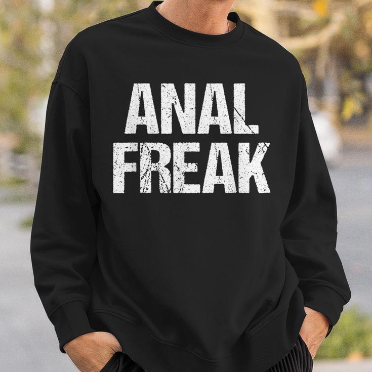 Anal Freak 面白い言葉 皮肉 かわいい クール アナルノベルティ スウェットシャツ 彼への贈り物