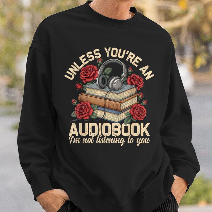 Audiobook For Book & Reading Lover Women Sweatshirt Gifts for Him