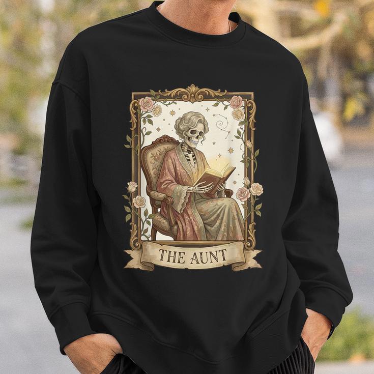 The Aunt Tarot Card Women Skeleton Aunty Book Lover Sweatshirt Gifts for Him The Aunt Tarot Card Women Skeleton Aunty Book Lover Sweatshirt Gifts for Him