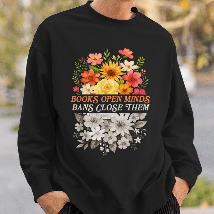 Banned Book Reading Lover Books Open Minds Bans Close Them Sweatshirt Gifts for Him