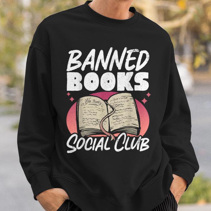 Banned Books Social Club Sweatshirt Gifts for Him
