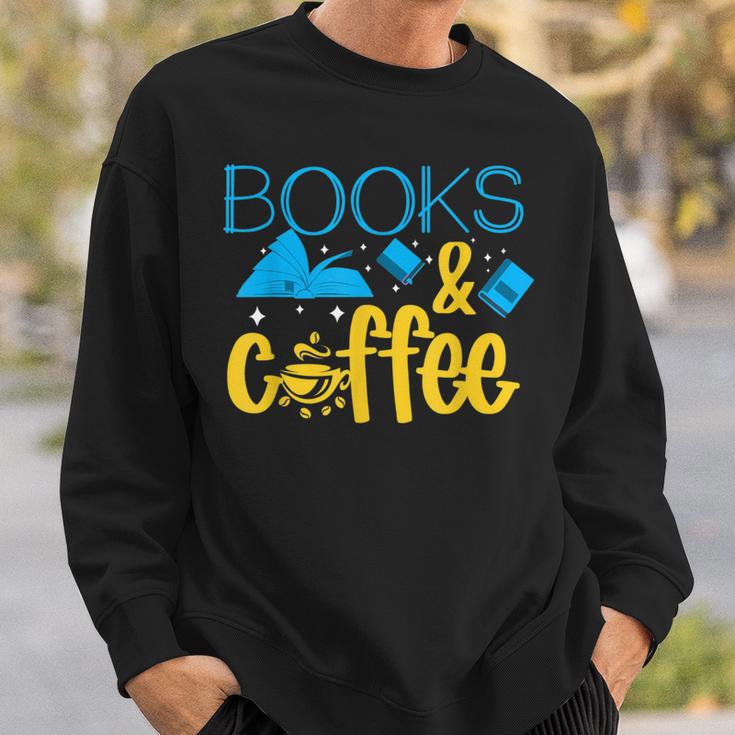 Book Coffee Drink Coffee Read Books Library Bookworm Nerd Sweatshirt Gifts for Him