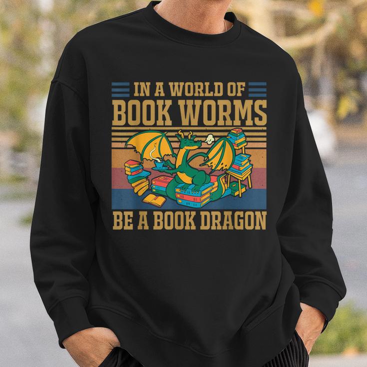Book Dragon Kids Bookworm Sweatshirt Gifts for Him