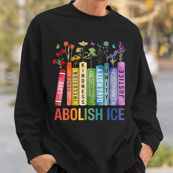 Book Flower Abolish ICE Meme For Women Girl Sweatshirt Gifts for Him Book Flower Abolish ICE Meme For Women Girl Sweatshirt Gifts for Him