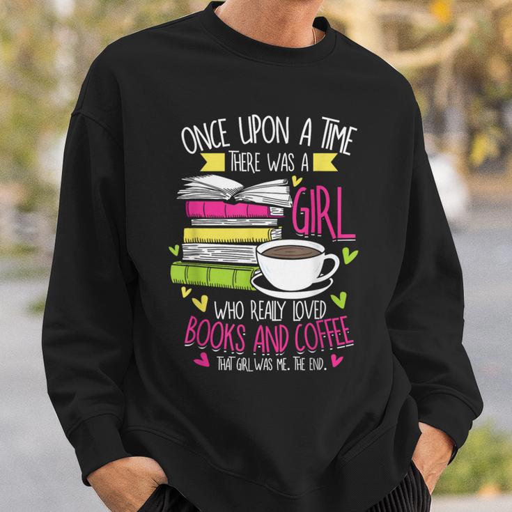 Book Lover & Coffee Reader Reading Quote Women & Girls Sweatshirt Gifts for Him
