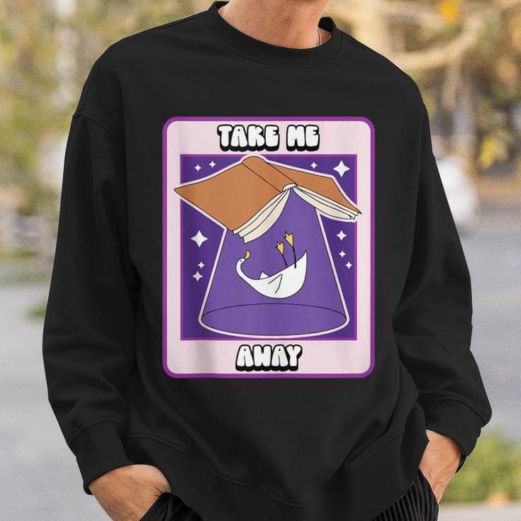 Book Lover Goose Take Me Away UFO Book Humor Sweatshirt Gifts for Him Book Lover Goose Take Me Away UFO Book Humor Sweatshirt Gifts for Him