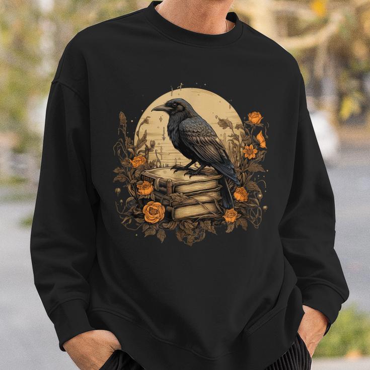 Book Lover Ideas Raven Reading Book Occult Crow Sweatshirt Gifts for Him Book Lover Ideas Raven Reading Book Occult Crow Sweatshirt Gifts for Him